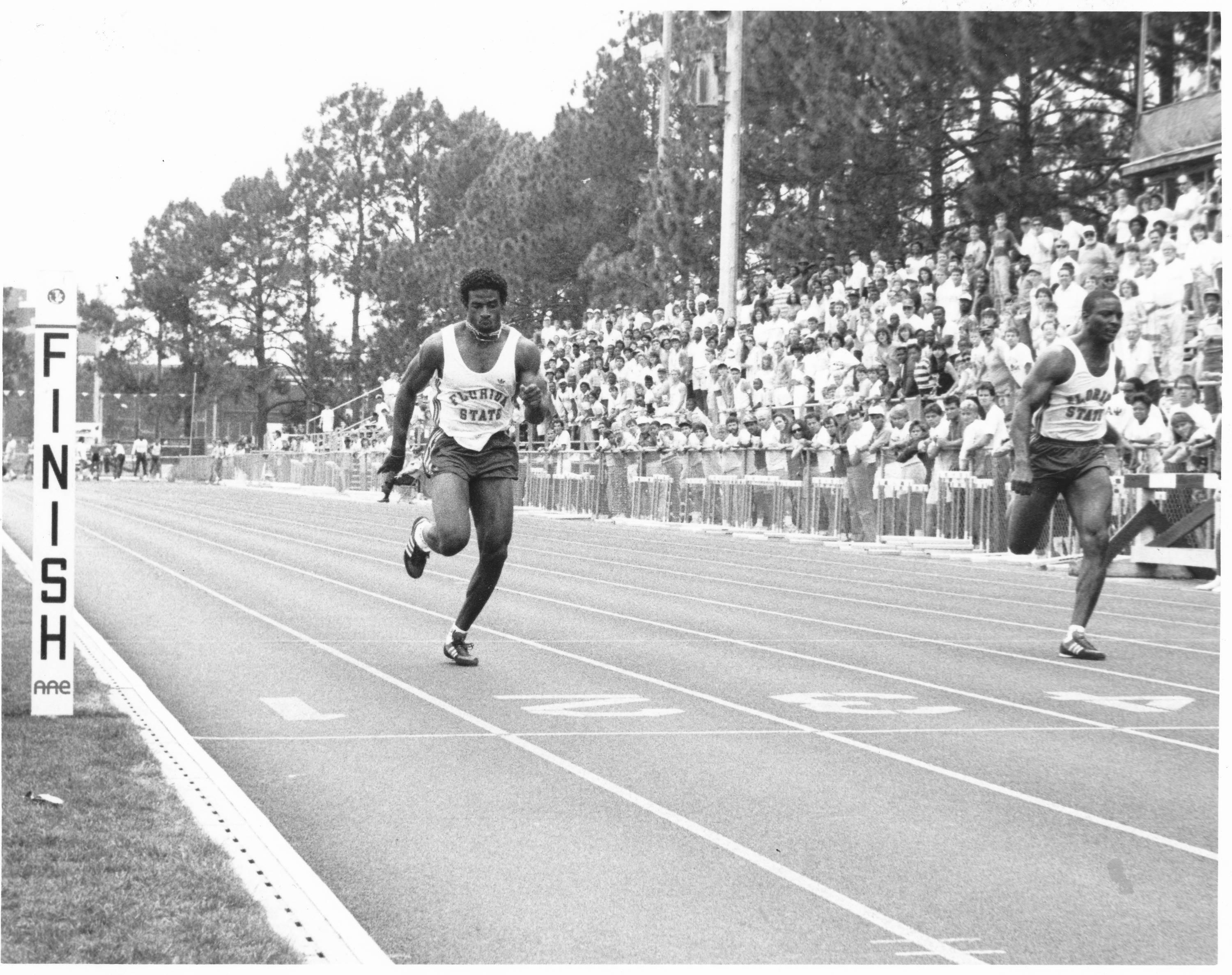 Deion Sanders runs track at Florida State.